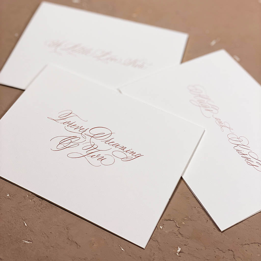 Roshae Designs Calligraphy Forever Dreaming Of You Card Brown